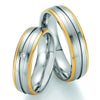 Edelstahl/Gold Eheringe