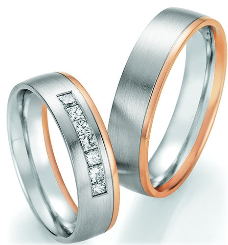 Nowotny Collection Ruesch Eheringe Honeymoon Premium Bicolor 02/51010/055-02/51020/055