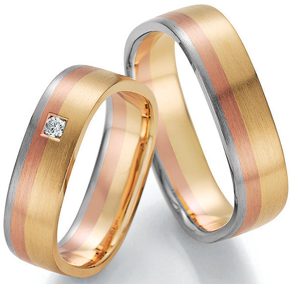 Nowotny Collection Ruesch Eheringe Sunrise Tricolor 66/44030/055-66/44040/055
