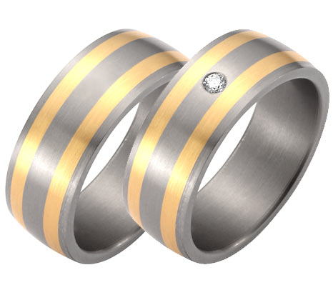 TitanFactory Trauringe/Eheringe 50927-50927B