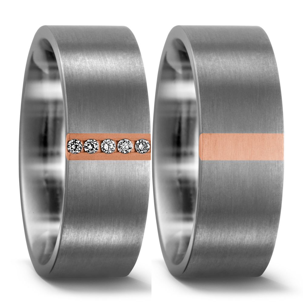 TitanFactory Titan-Rotgold Trauringe/Eheringe 51051/001/005/7203-51051/001/000/7203