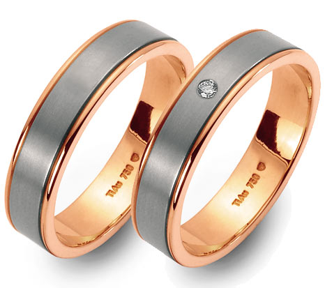 TitanFactory Trauringe/Eheringe 51211-51211B