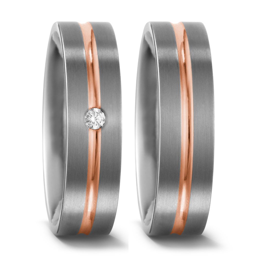TitanFactory Titan-Rotgold Trauringe/Eheringe 51302/001/003/7203-51302/001/000/7203