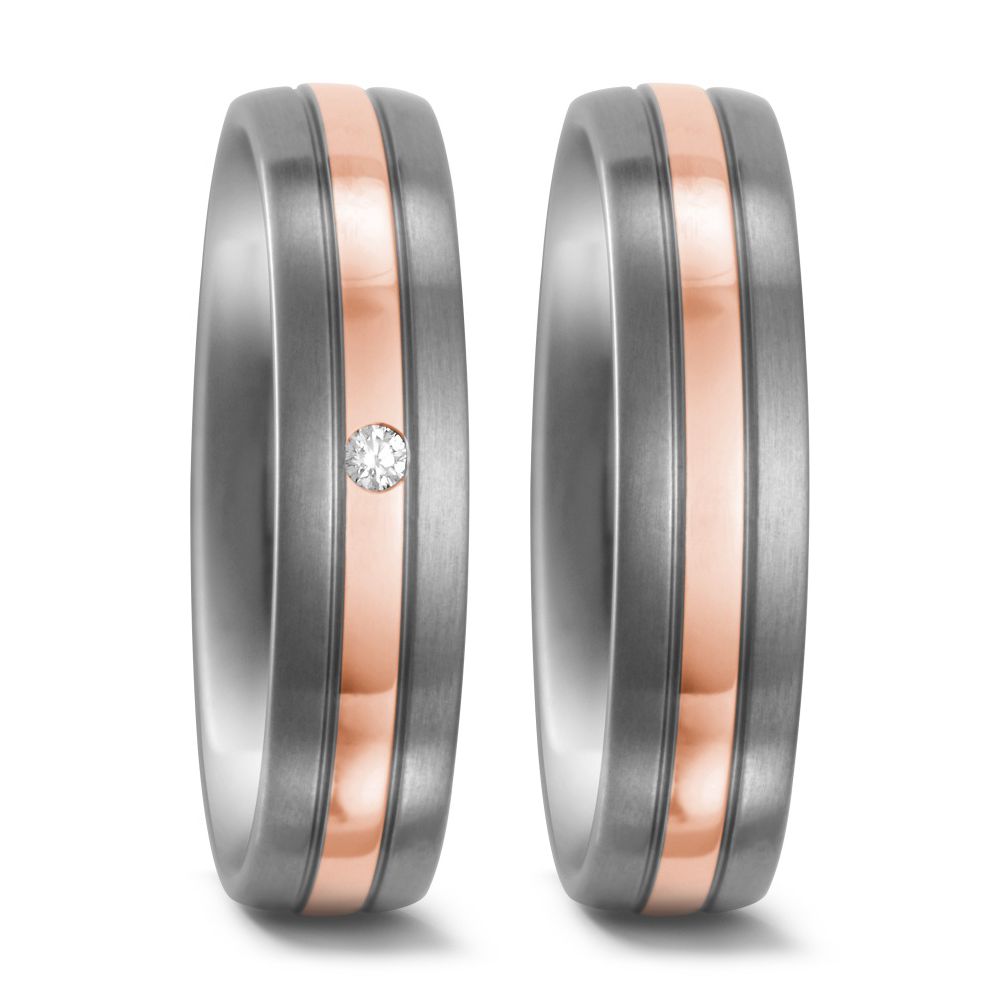 TitanFactory Titan-Rotgold Trauringe/Eheringe 51598/001/002/7203-51598/001/000/7203