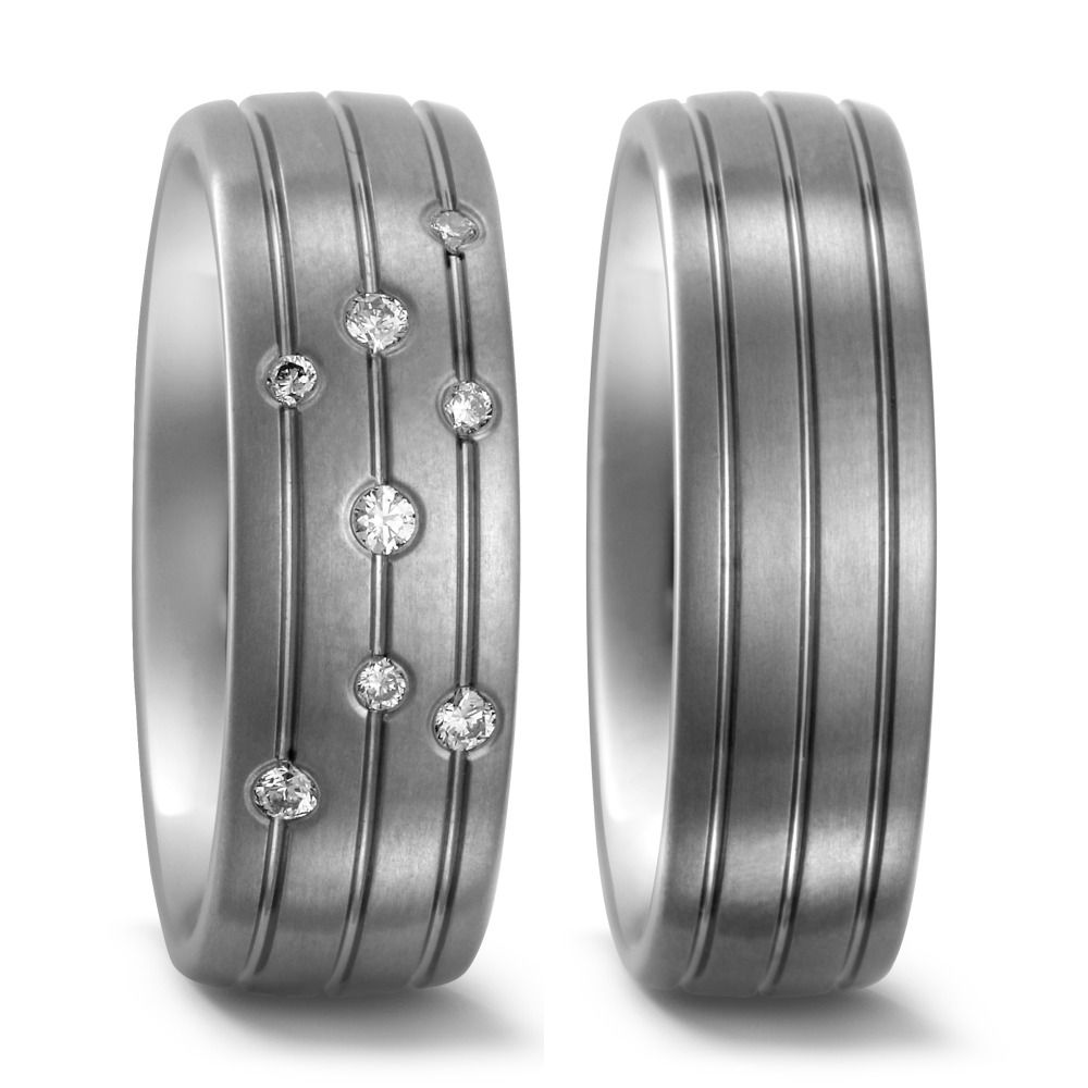 TitanFactory Titan Trauringe/Eheringe 51650/001/012/2000-51651/001/000/2000