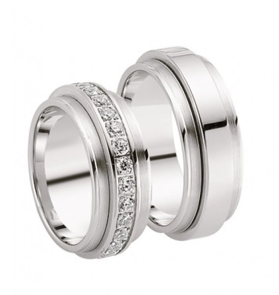 Schwarz Eheringe/Trauringe Luxury Argentum 925-121