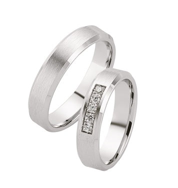 Schwarz Eheringe/Trauringe Luxury Argentum 925-135