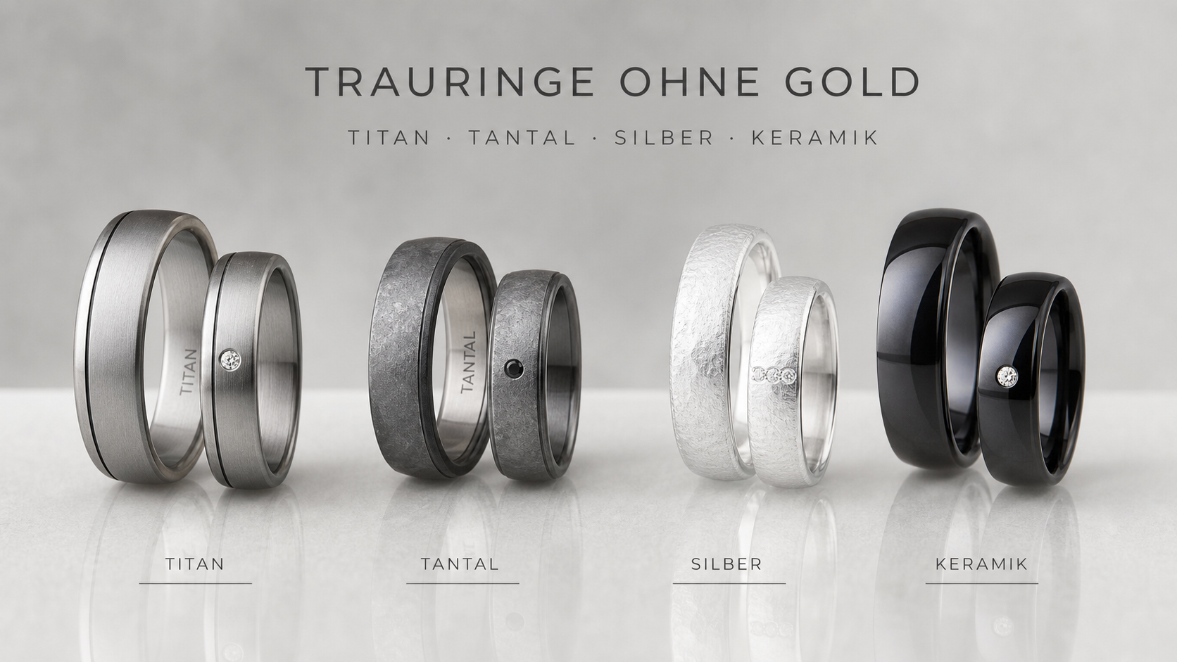 Eheringe ohne Gold, Trauringe ohne Gold