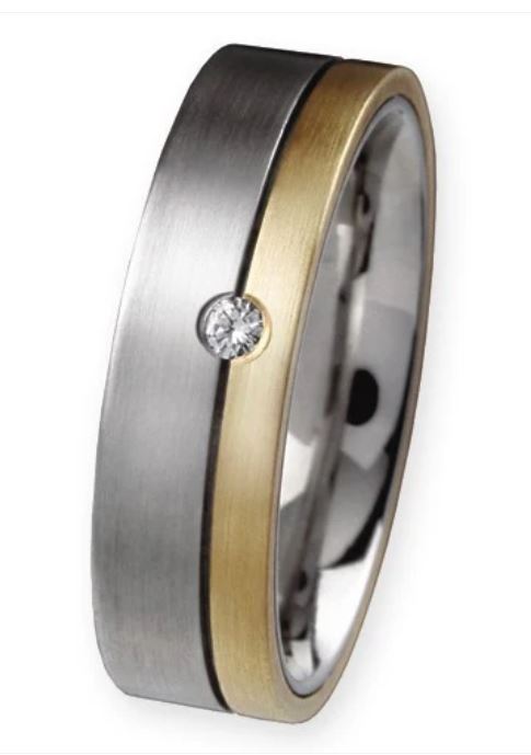 R51  Stahl/750 Gold mit Brill