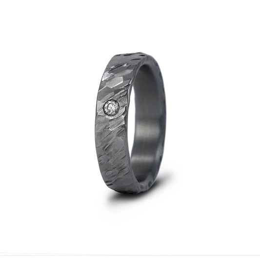 Tantal Eheringe Facette 5+6 mm mit Brillant