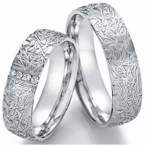 Silber Ringe in einer 925 Legierung mit Zirkonia oder echten Brillanten.