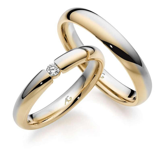 Gerstner Eheringe/Trauringe Bicolor 28834/4-4/28834/3.5