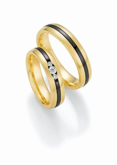Nowotny Collection Ruesch Trauringe/Eheringe Black & Gold Bicolor 14/10130/050-14/10140/050