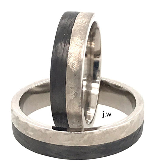 Tantalum Magic Titan/Carbon Trauringe/Eheringe 31101-30101