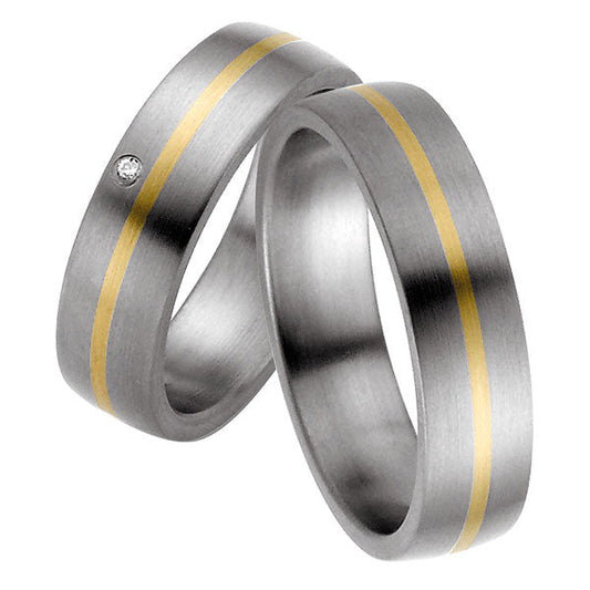 Rauschmayer Eheringe/Trauringe Titan Plus Bicolor 11-50581/10-50581