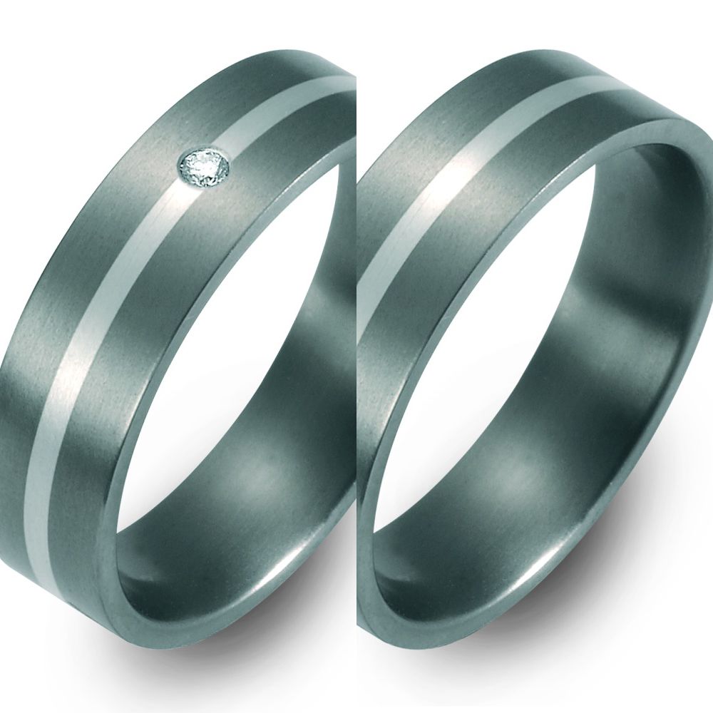 TitanFactory Titan-Silber Trauringe/Eheringe 50969/002/051/9202-50969/002/000/9202