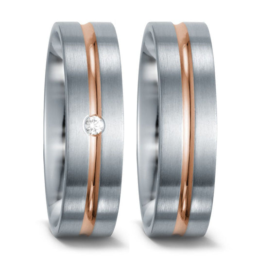 TitanFactory Eheringe/Trauringe Bicolor 51302/001/003/7103-51302/001/000/7103