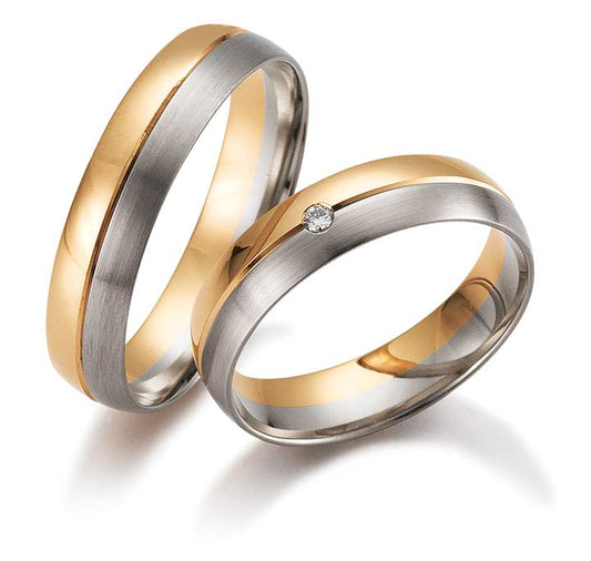 Gettmann Eheringe Happy Love Collection Bicolor 8338/50