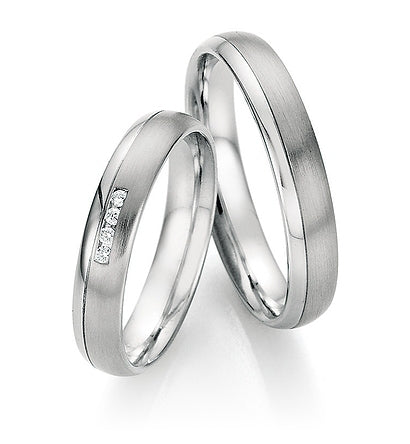Nowotny Collection Ruesch Eheringe Whitestyle Steel Basics 88/22170-040-88/22180-040