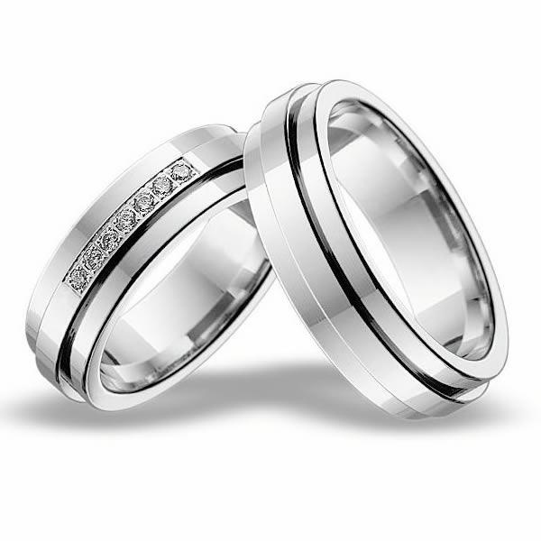 Blumer Weißgold Trauringe -  Trauringe - 46/00115-00116