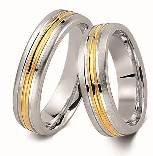 Cilor Platora GS19 Silber/Gold585 Eheringe