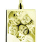 rechteckige MEDAILLE aus Gold, Silber, Edelstahl